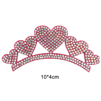 Στέμμα μαλλιών από ύφασμα με στρας – DIY γυναικείο αξεσουάρ μαλλιών, στυλ Cartoon, μορφή: στέμμα, υλικό: ύφασμα, ακρυλικά κρύσταλλα