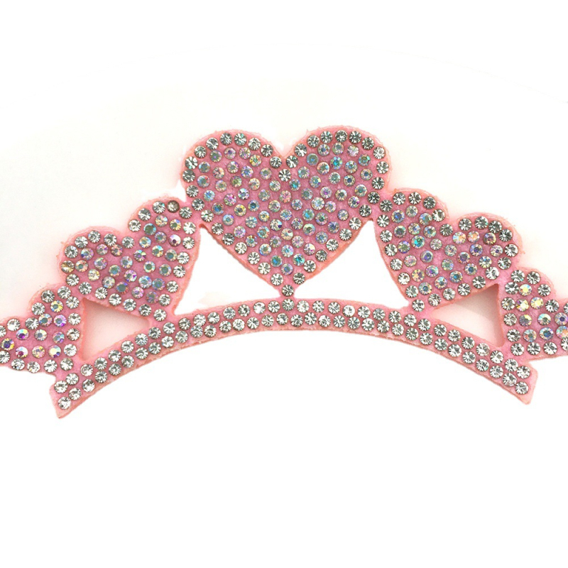 Στέμμα μαλλιών από ύφασμα με στρας – DIY γυναικείο αξεσουάρ μαλλιών, στυλ Cartoon, μορφή: στέμμα, υλικό: ύφασμα, ακρυλικά κρύσταλλα