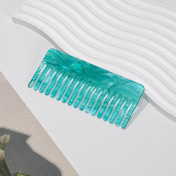 PVC гребен за коса, ретро дамски стил, геометричен дизайн, ръчно изработено