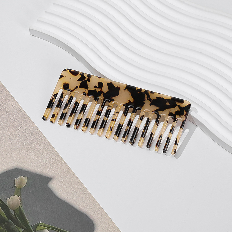 PVC гребен за коса, ретро дамски стил, геометричен дизайн, ръчно изработено