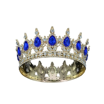 Diadem od legure, unisex, barokni stil, bijeli rhinestones, elektroplatina