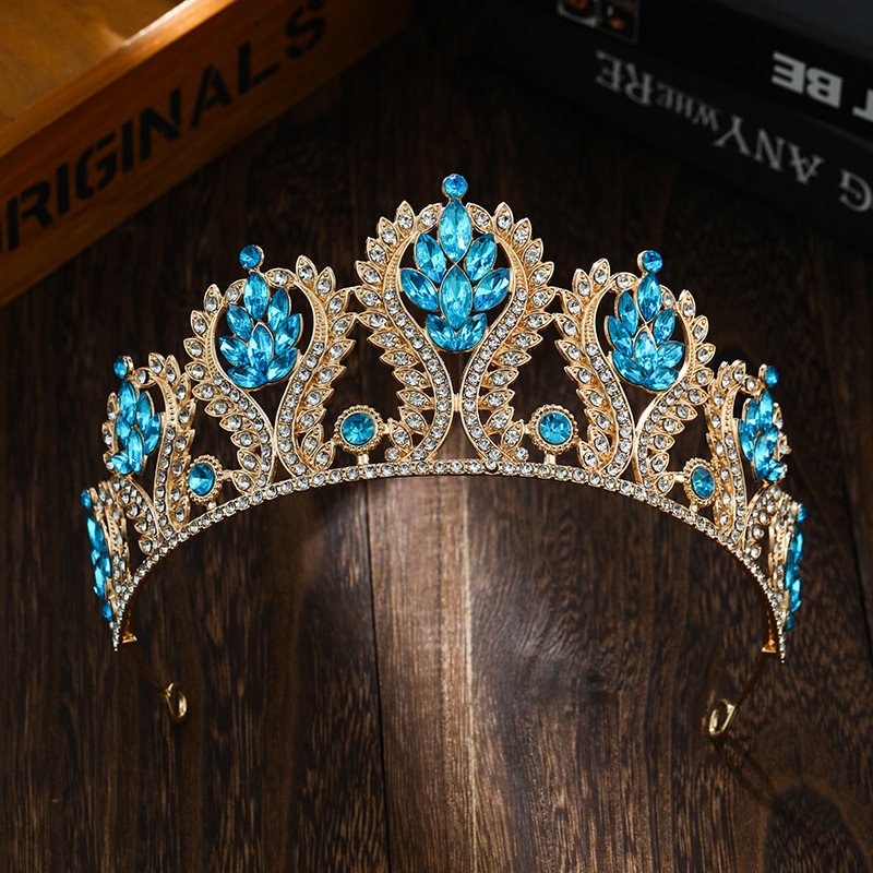 Barokna vjenčana tiara – legura, elektroplatiranje, ručno postavljeni dijamanti, kristalne mogućnosti, prilagodljivo (proljeće 2025)