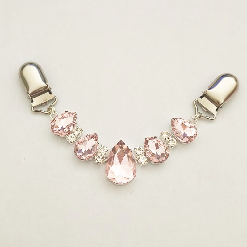 Šalles klips ar kristāliem – U‑forma, dimanta ielikums, modelis YHMYJ14, sievietēm INS stils