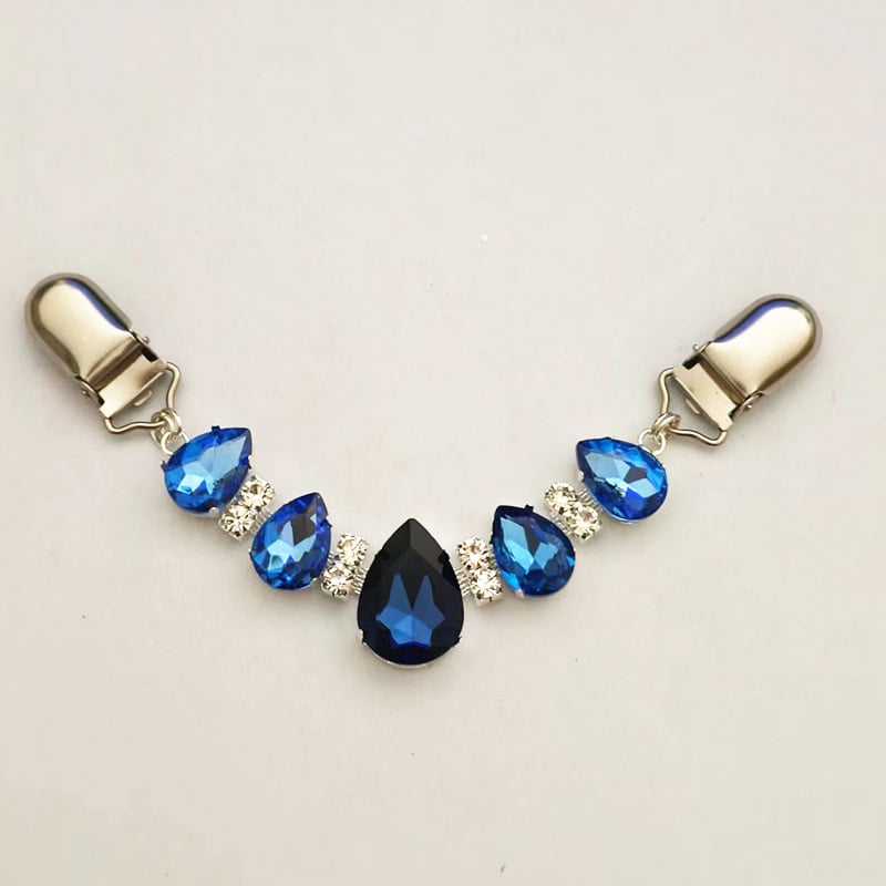 Šalles klips ar kristāliem – U‑forma, dimanta ielikums, modelis YHMYJ14, sievietēm INS stils