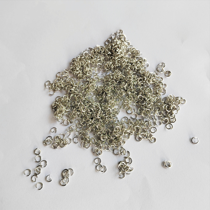 Elektroplatinirani otvoreni spojni prsten za nakit – metalni prsten, ručni rad DIY, zlatni ili srebrni završetak, 0.8×5 mm, za narukvice i lančiće
