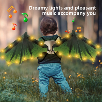 LED sparnų žaislas vaikams — šviesūs elfų sparnai iš plastiko, tinkamas 7–14 metų