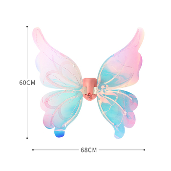 LED sparnų žaislas vaikams — šviesūs elfų sparnai iš plastiko, tinkamas 7–14 metų