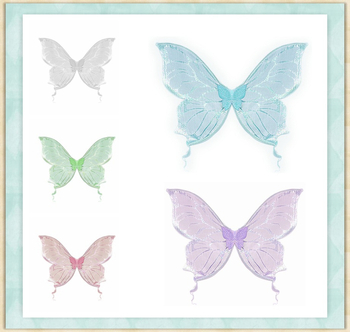 Cosplay-parukas liblika motiiviga ja haldjateemaga, läikiv tüll, meigiks ja kostüümi rekvisiit