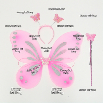 Meigikostüümi rekvisiidid: liblika tiivad, kolmekohaline komplekt lastele, kingituseks valmis, kohandusteta