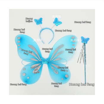 Meigikostüümi rekvisiidid: liblika tiivad, kolmekohaline komplekt lastele, kingituseks valmis, kohandusteta