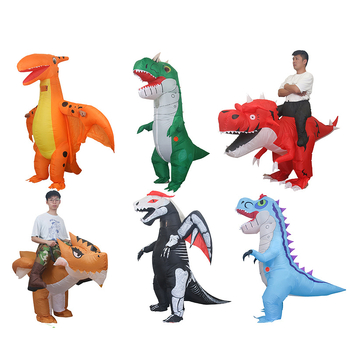 Puhutav dinosauruse cosplay kostüüm Halloweeniks – kõndiv ratsanik, kandmisme rekvisiit, polüester taft 210t, 550 g, bränd Xingtong