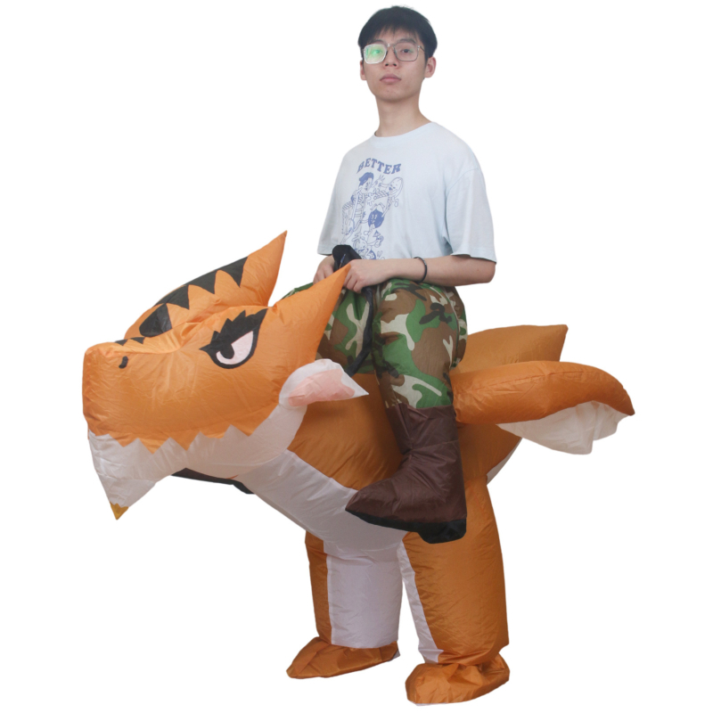 Puhutav dinosauruse cosplay kostüüm Halloweeniks – kõndiv ratsanik, kandmisme rekvisiit, polüester taft 210t, 550 g, bränd Xingtong