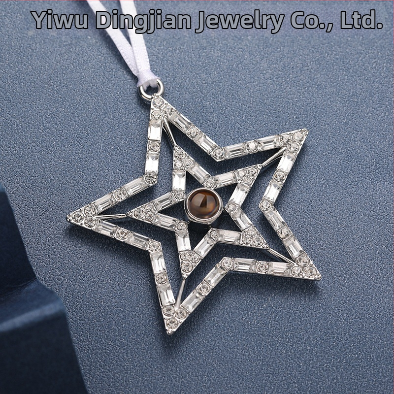 Dingjian metāla kaklarota ar lentes ķēdi, elektroplēšana, svars 50 g