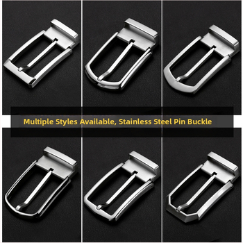 Nerūsējošā tērauda 304 pin sprādze jostai, ādas gals, dažādas sprādzes galvas, universālais stils, pielāgota apstrāde