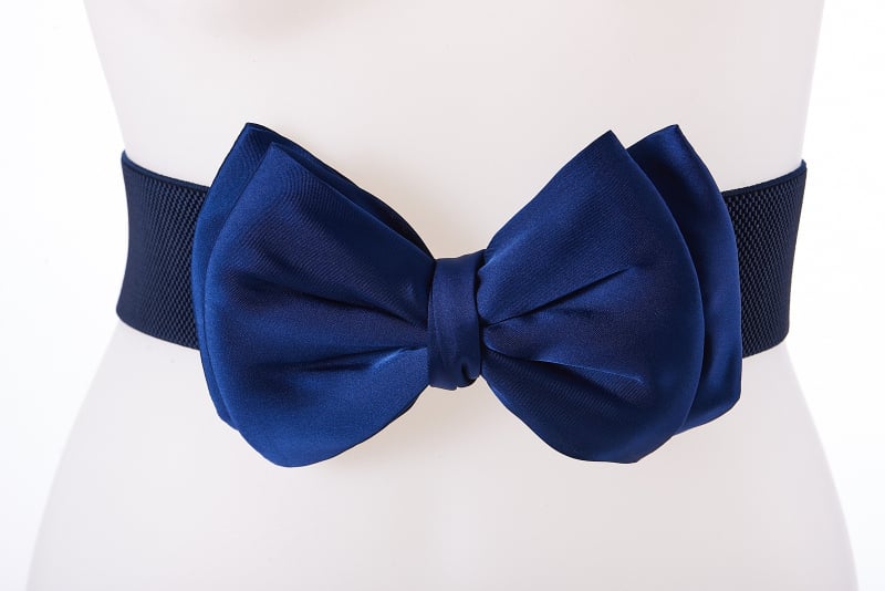 Κορεατικού στυλ ζώνη μέσης με φιόγγό από chiffon – ελαστική, ευρύ διακοσμητικό αξεσουάρ για φορέματα, PU + ελαστικό υλικό, βαμβακερό ύφασμα, κατάλληλο για όλες τις εποχές, ευέλικτο