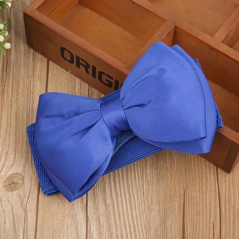 Κορεατικού στυλ ζώνη μέσης με φιόγγό από chiffon – ελαστική, ευρύ διακοσμητικό αξεσουάρ για φορέματα, PU + ελαστικό υλικό, βαμβακερό ύφασμα, κατάλληλο για όλες τις εποχές, ευέλικτο