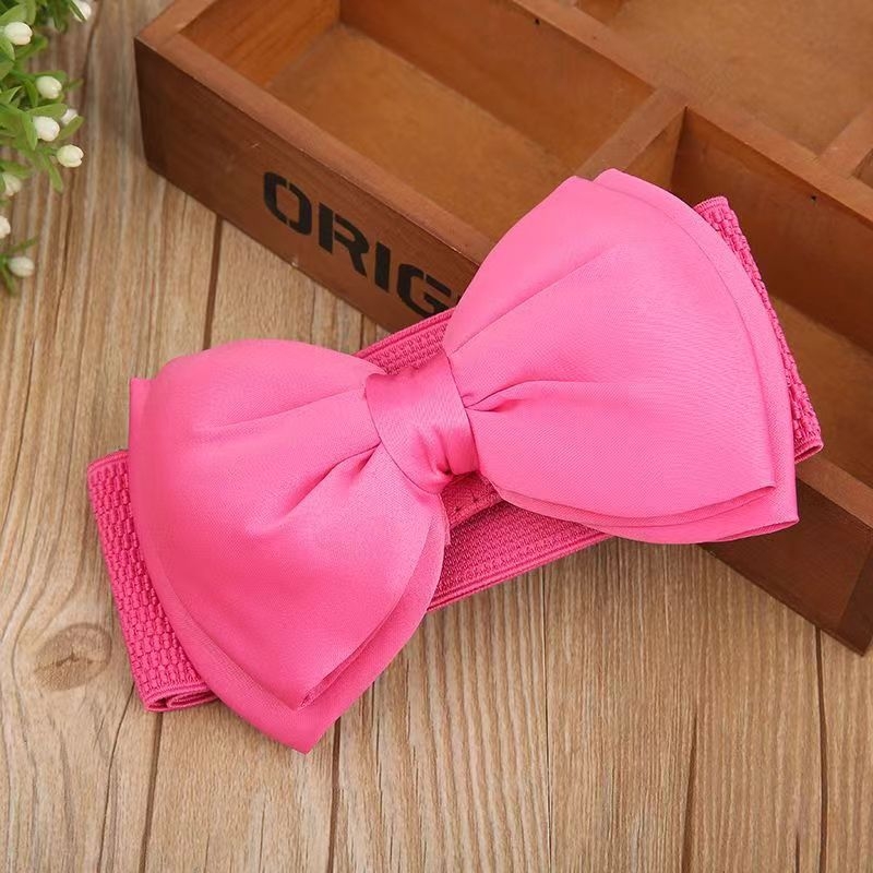 Κορεατικού στυλ ζώνη μέσης με φιόγγό από chiffon – ελαστική, ευρύ διακοσμητικό αξεσουάρ για φορέματα, PU + ελαστικό υλικό, βαμβακερό ύφασμα, κατάλληλο για όλες τις εποχές, ευέλικτο