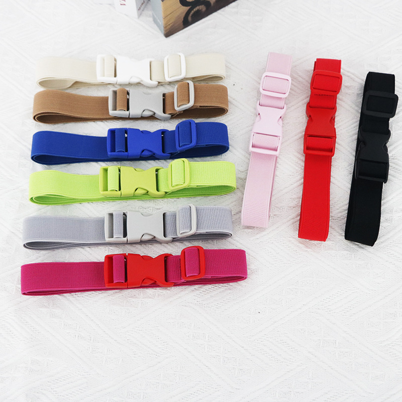 Curea elastică pentru copii, fără metal, cataramă din plastic, lățime 2-4 cm, marca Jace