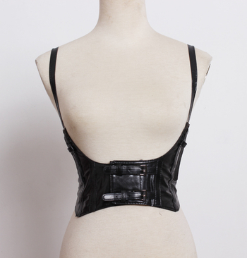 Centură de talie cu bretele, accent decorativ punk, piele artificială, pentru femei, vara 2021