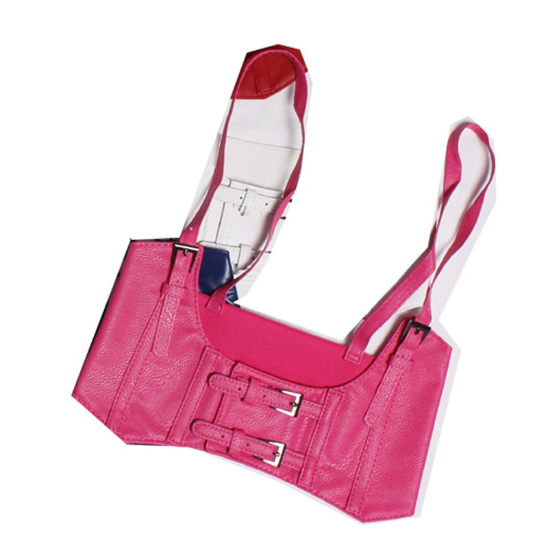 Centură de talie cu bretele, accent decorativ punk, piele artificială, pentru femei, vara 2021