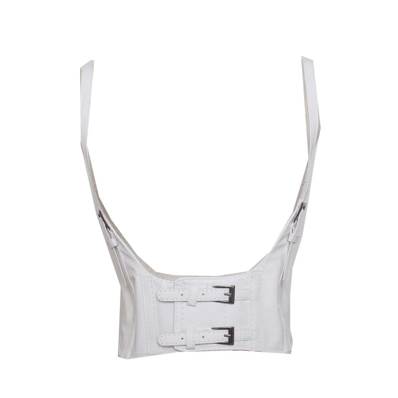 Centură de talie cu bretele, accent decorativ punk, piele artificială, pentru femei, vara 2021