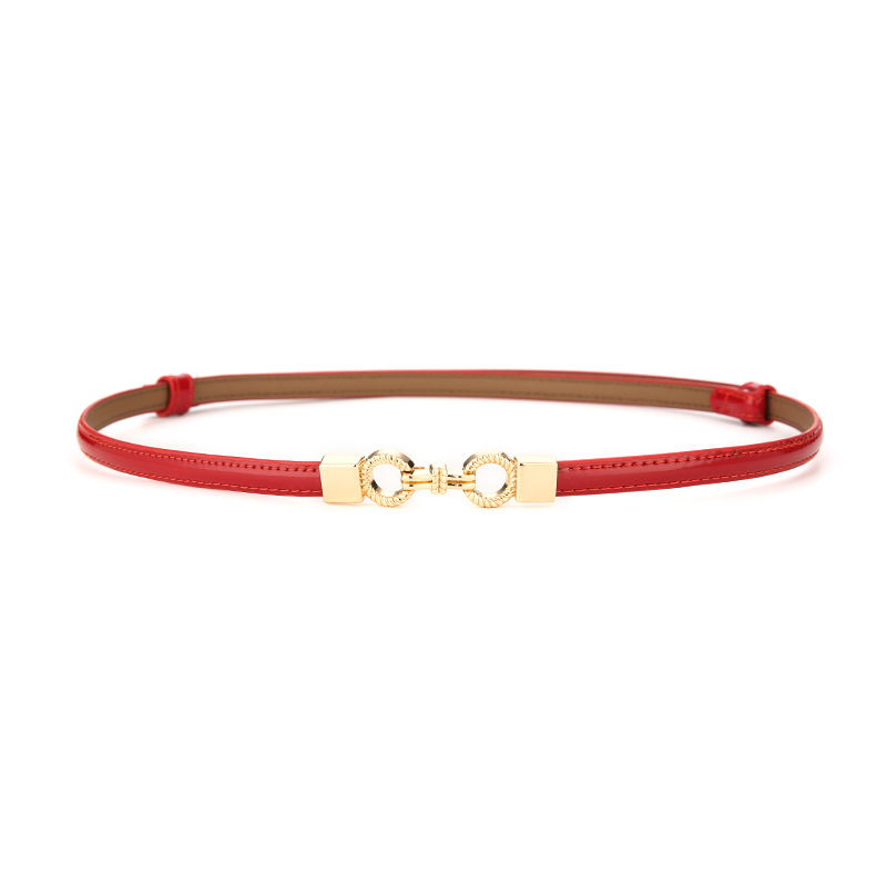 Valódi bőrből készült deréklánc öv, virágos mintával, két réteg marhahúrból, kapocs nélküli