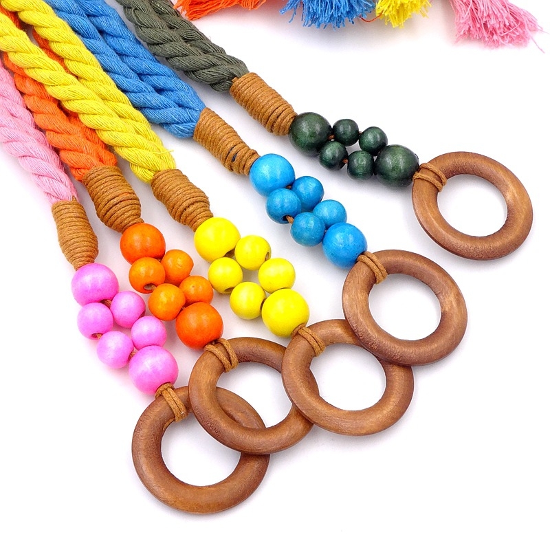 Vidukļa josta no kokvilnas auklas, salds stils, garums 130 cm, platums 2,5 cm, vienkāršs aptinuma dizains