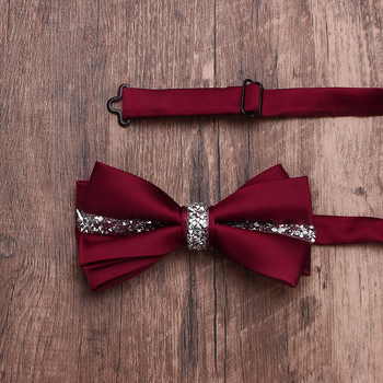 Papion pentru bărbați și femei, poliester, jacquard, cap plat, unisex, business casual, căptușeală poliester