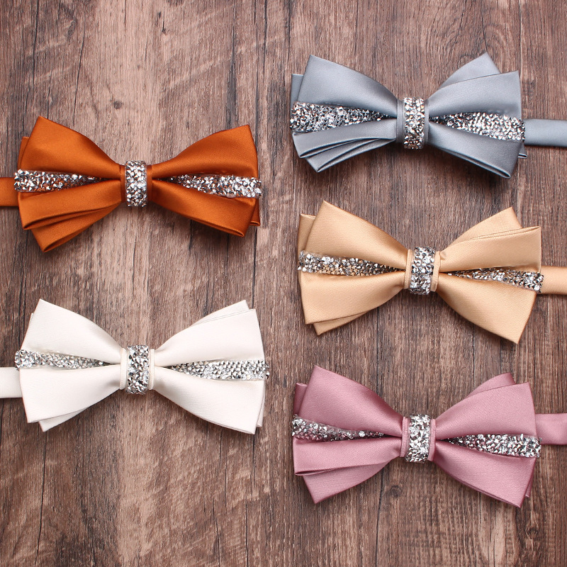 Papion pentru bărbați și femei, poliester, jacquard, cap plat, unisex, business casual, căptușeală poliester