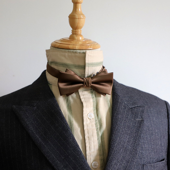 Papion cu floare pentru guler, stil coreean, pentru bărbați, papion plat, lățime ultra-îngustă, material poliester amestec, model monocrom, ambalaj independent