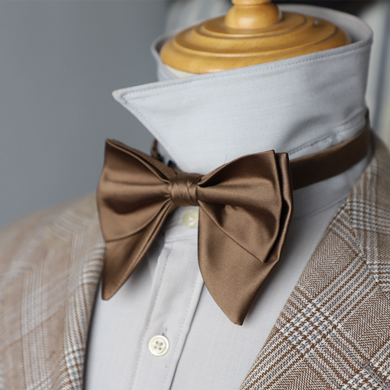 Papion masculin din poliester, Jacquard, monocrom, stil săgeată, stil coreean