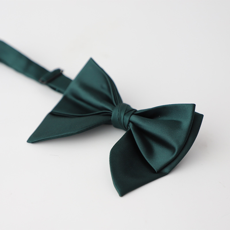 Papion masculin din poliester, Jacquard, monocrom, stil săgeată, stil coreean