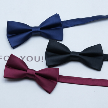 Papion pentru ținute formale de afaceri, design plat, unisex, croială jacquard, model monocrom