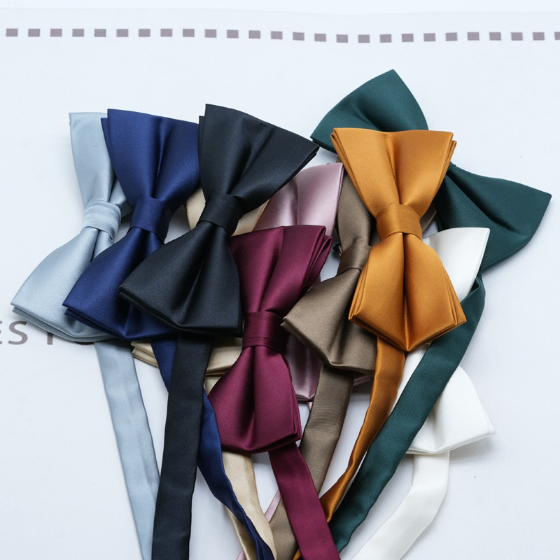 Papion pentru ținute formale de afaceri, design plat, unisex, croială jacquard, model monocrom