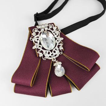 Aксесориu pentru guler cu floare și funda, femei, stil leisure, adult, vară 2025