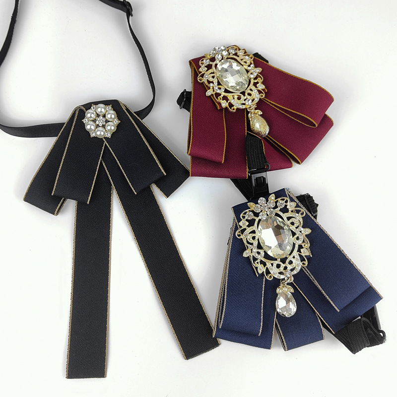 Aксесориu pentru guler cu floare și funda, femei, stil leisure, adult, vară 2025