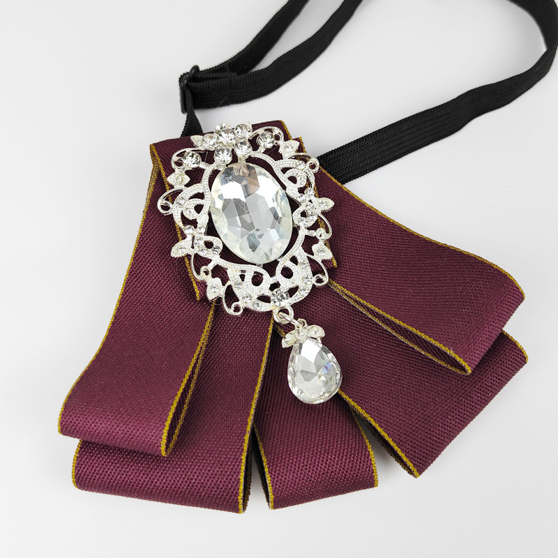 Aксесориu pentru guler cu floare și funda, femei, stil leisure, adult, vară 2025