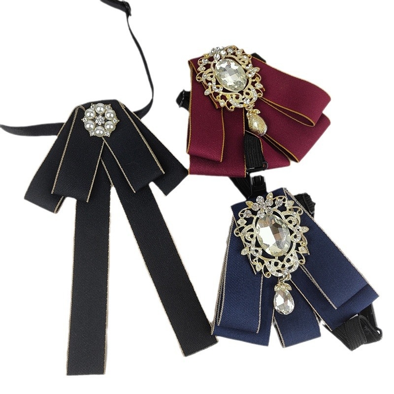 Aксесориu pentru guler cu floare și funda, femei, stil leisure, adult, vară 2025