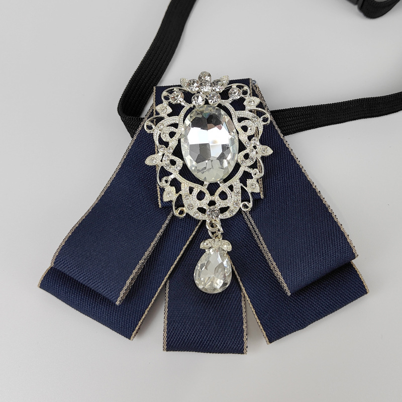 Aксесориu pentru guler cu floare și funda, femei, stil leisure, adult, vară 2025