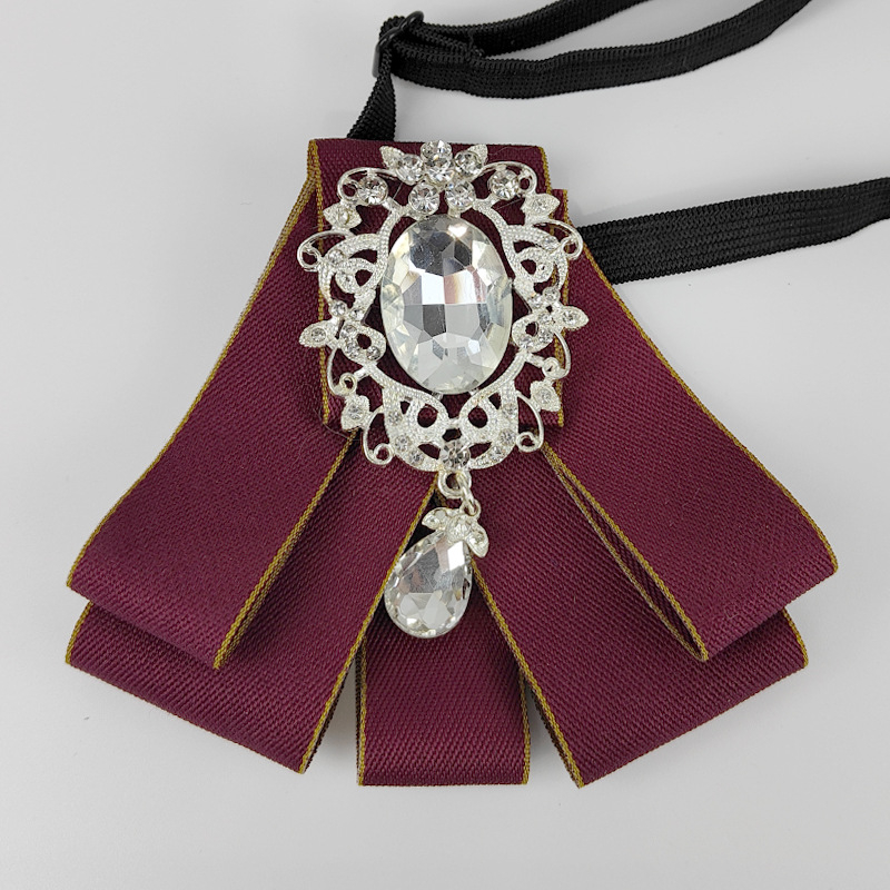 Aксесориu pentru guler cu floare și funda, femei, stil leisure, adult, vară 2025