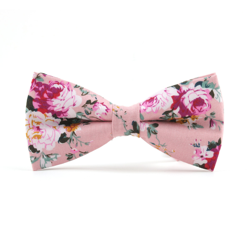 Muška pamučna leptir-mašna s floralnim printom, plosna glava, ležerni stil, TAGERWILEN