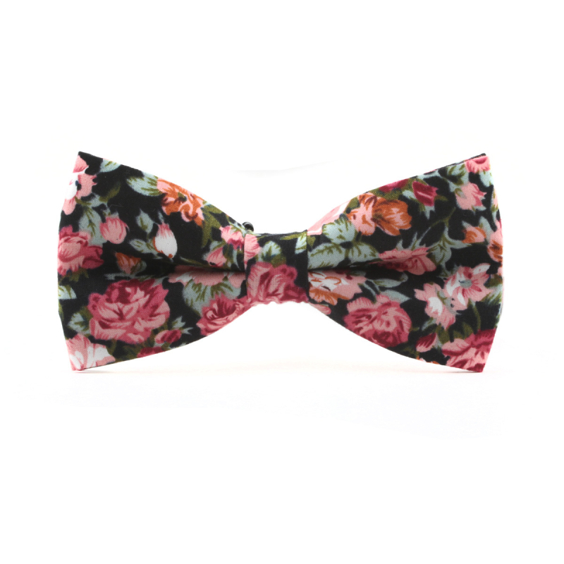 Muška pamučna leptir-mašna s floralnim printom, plosna glava, ležerni stil, TAGERWILEN