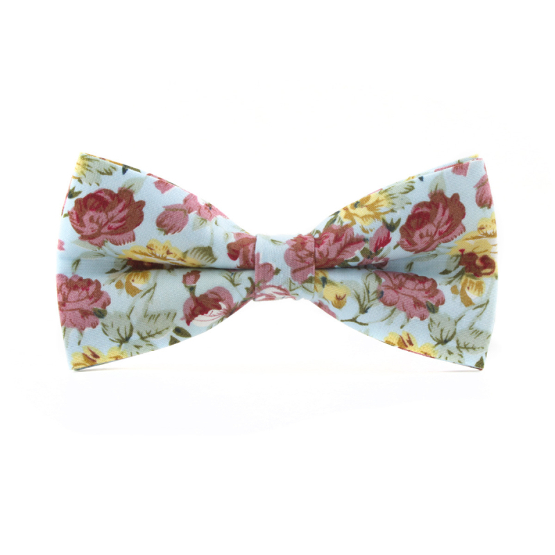 Muška pamučna leptir-mašna s floralnim printom, plosna glava, ležerni stil, TAGERWILEN