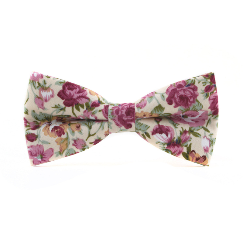 Muška pamučna leptir-mašna s floralnim printom, plosna glava, ležerni stil, TAGERWILEN
