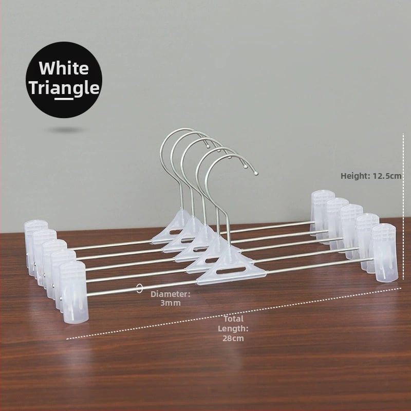 Многофункционална щипка за панталони с нехлъзгащ захват, телескопична пластмасова щипка за бельо, поли и панталони