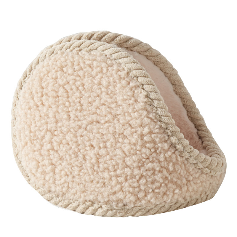Protecții pentru urechi din cashmere granulat, unisex, toamnă– iarnă, uz exterior, stil cu purtare pe spate, monocrom