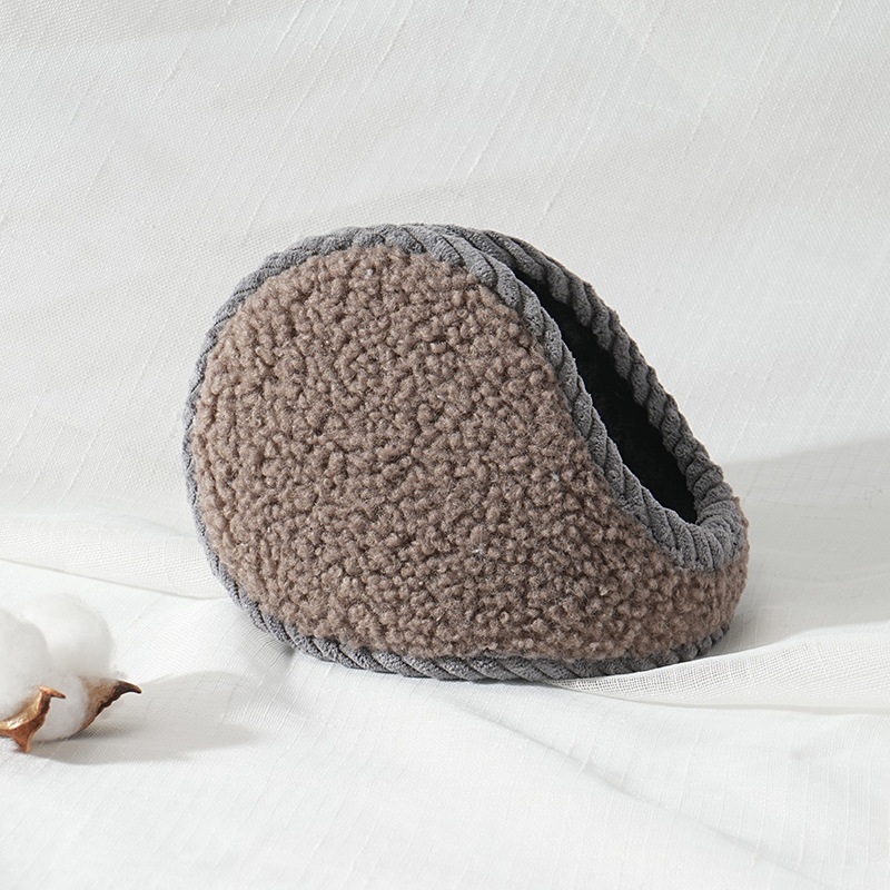 Protecții pentru urechi din cashmere granulat, unisex, toamnă– iarnă, uz exterior, stil cu purtare pe spate, monocrom