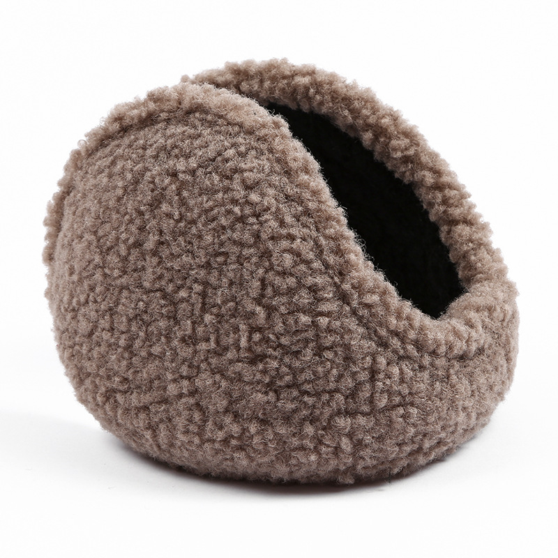 Protecții pentru urechi din cashmere granulat, unisex, toamnă– iarnă, uz exterior, stil cu purtare pe spate, monocrom