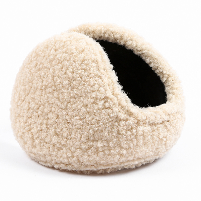 Protecții pentru urechi din cashmere granulat, unisex, toamnă– iarnă, uz exterior, stil cu purtare pe spate, monocrom