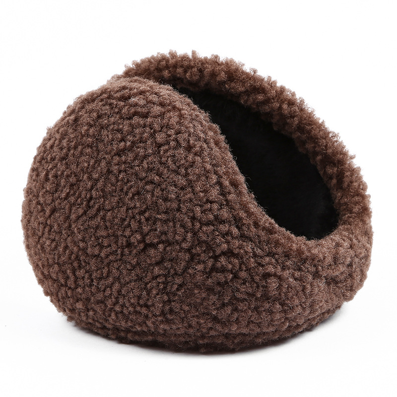 Protecții pentru urechi din cashmere granulat, unisex, toamnă– iarnă, uz exterior, stil cu purtare pe spate, monocrom